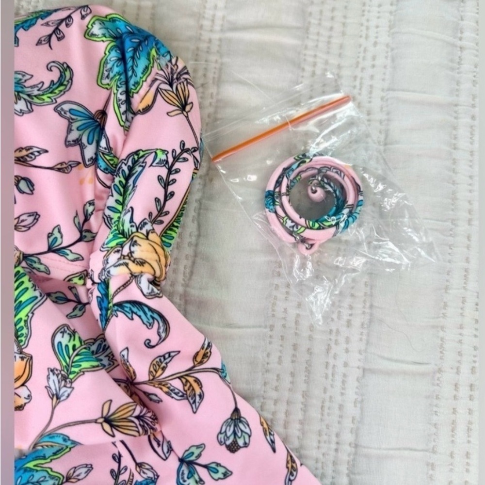 NWOT Anthropologie Kikirio Lava Lamp Cutout One Piece Tropical Swimsuit SZ M - Picture 5 of 8